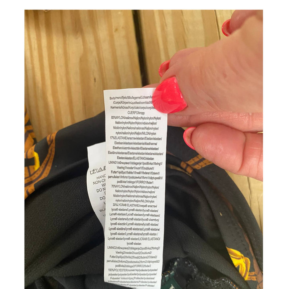 Ralph Lauren black Swimsuit One Piece 16 bridle equestrian print bathing suit - Picture 14 of 15